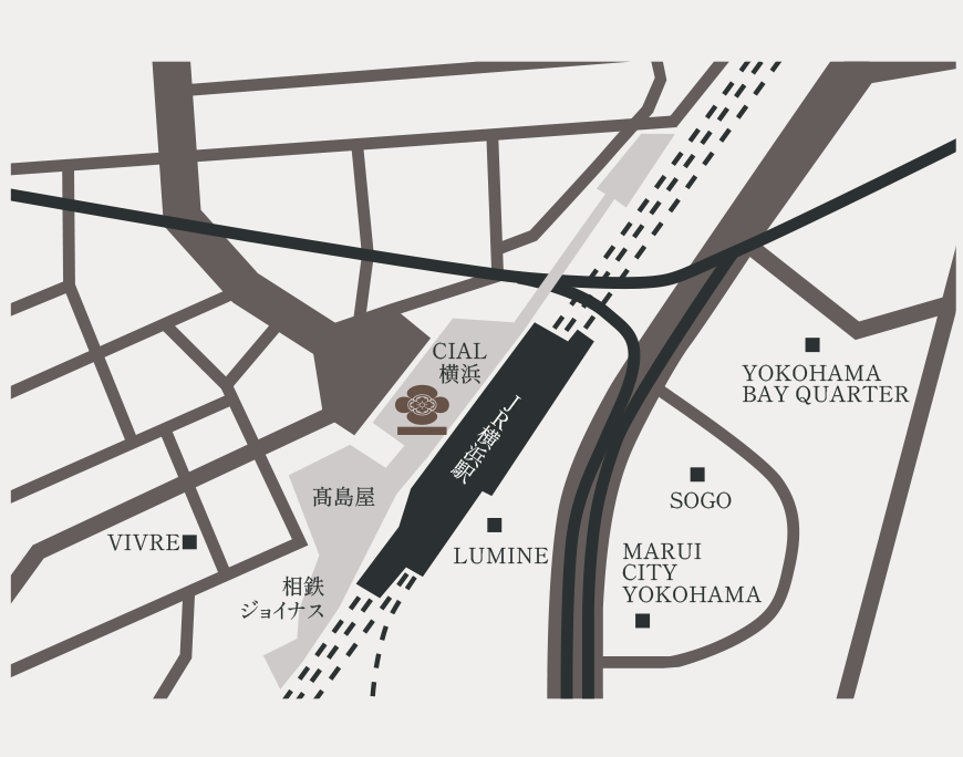 京都 茶寮翠泉 CIAL横浜店 map