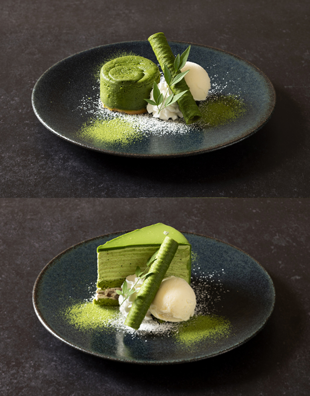 生しぼりお濃い抹茶ケーキ